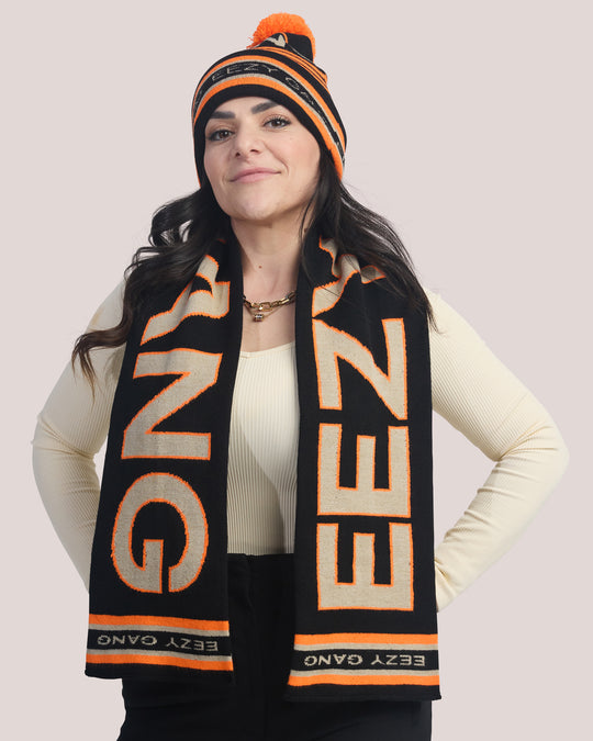 EZ HOLIDAY JACQUARD SCARF BLK – EEZY GANG