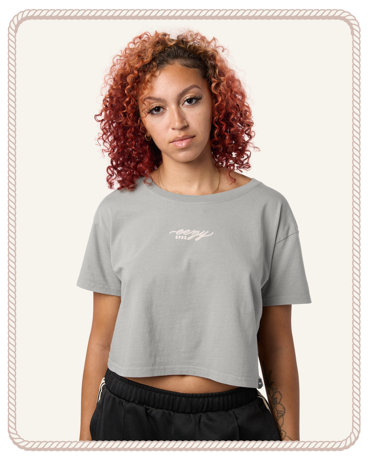 EEZY RIDER CROP TEE STRM