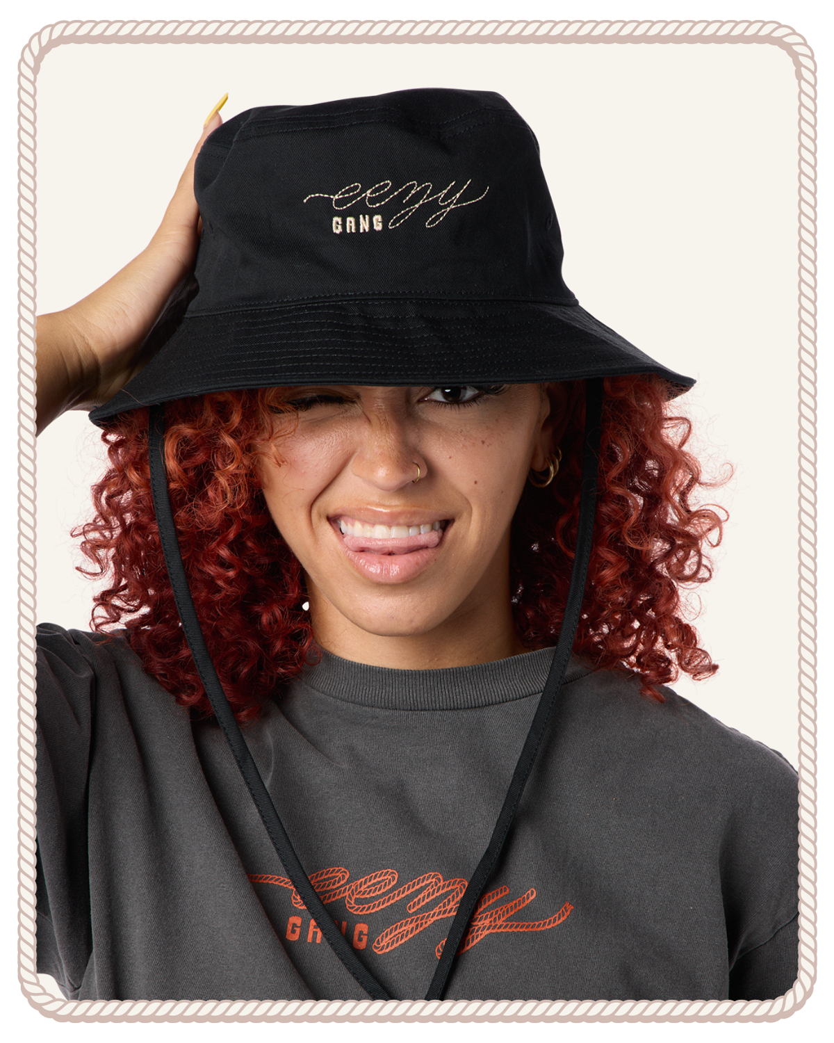 EEZY RIDER BUCKET HAT BLK