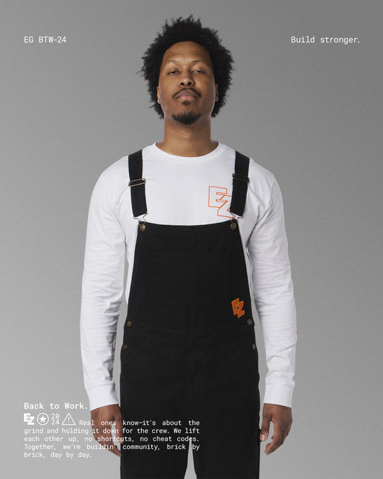 BACK TO WORK OVERALL BLK – EEZY GANG